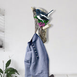 Maxbell Resin Wall Coat Hooks Door Storage Robe Headset Bag Birds On A Branch Hanger Black 10.5x5x18cm