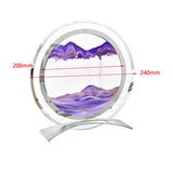 Maxbell Creative Moving Sand Art Picture Quicksand Painting for Art Gallery Desktop Violet