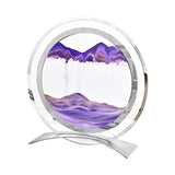 Maxbell Creative Moving Sand Art Picture Quicksand Painting for Art Gallery Desktop Violet