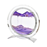 Maxbell Creative Moving Sand Art Picture Quicksand Painting for Art Gallery Desktop Violet