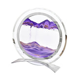 Maxbell Creative Moving Sand Art Picture Quicksand Painting for Art Gallery Desktop Violet