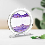 Maxbell Creative Moving Sand Art Picture Quicksand Painting for Art Gallery Desktop Violet