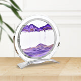 Maxbell Creative Moving Sand Art Picture Quicksand Painting for Art Gallery Desktop Violet