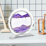 Maxbell Creative Moving Sand Art Picture Quicksand Painting for Art Gallery Desktop Violet