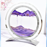Maxbell Creative Moving Sand Art Picture Quicksand Painting for Art Gallery Desktop Violet