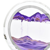 Maxbell Creative Moving Sand Art Picture Quicksand Painting for Art Gallery Desktop Violet