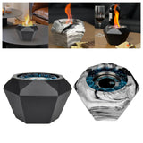 Maxbell Tabletop Fireplace Indoor Fire Pit Centerpiece Home Party Outdoor Garden Black