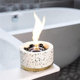 Maxbell Tabletop Alcohol Fireplace Household Decorative Smokeless Personal for Home White