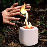 Maxbell Alcohol Smoke Tabletop Fireplace Indoor Outdoor white