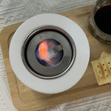 Maxbell Alcohol Smoke Tabletop Fireplace Indoor Outdoor white
