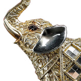 Maxbell Modern Elephant Statue Resin Figurine Collectible for Office Desktop Decor Aureate