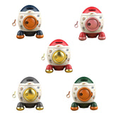 Maxbell Cartoon Rocket Statue Money Bank Tabletop Sculpture Display for Bedroom Blue Orange