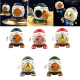 Maxbell Cartoon Rocket Statue Money Bank Tabletop Sculpture Display for Bedroom Blue Orange