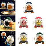 Maxbell Cartoon Rocket Statue Money Bank Tabletop Sculpture Display for Bedroom Blue Orange
