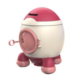 Maxbell Cartoon Rocket Statue Money Bank Tabletop Sculpture Display for Bedroom Red Color Pink