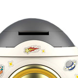 Maxbell Cartoon Rocket Statue Money Bank Tabletop Sculpture Display for Bedroom Gray and Gold