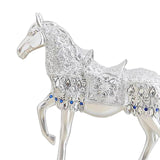 Maxbell Modern Horse Statue Figurine Decorative for Living Room Decoration Ornament Argent