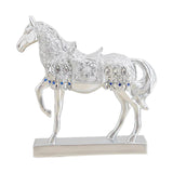 Maxbell Modern Horse Statue Figurine Decorative for Living Room Decoration Ornament Argent