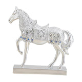 Maxbell Modern Horse Statue Figurine Decorative for Living Room Decoration Ornament Argent