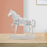 Maxbell Modern Horse Statue Figurine Decorative for Living Room Decoration Ornament Argent