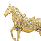 Maxbell Modern Horse Statue Figurine Decorative for Living Room Decoration Ornament Aureate
