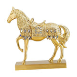 Maxbell Modern Horse Statue Figurine Decorative for Living Room Decoration Ornament Aureate