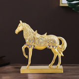 Maxbell Modern Horse Statue Figurine Decorative for Living Room Decoration Ornament Aureate