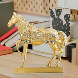 Maxbell Modern Horse Statue Figurine Decorative for Living Room Decoration Ornament Aureate