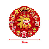 Maxbell Lunar New Year Chinese New Year Door Stickers Flocking Charms for Wedding A