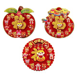 Maxbell Lunar New Year Chinese New Year Door Stickers Flocking Charms for Wedding A