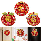 Maxbell Lunar New Year Chinese New Year Door Stickers Flocking Charms for Wedding A
