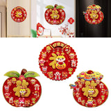 Maxbell Lunar New Year Chinese New Year Door Stickers Flocking Charms for Wedding A