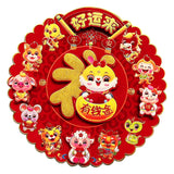 Maxbell Lunar New Year Chinese New Year Door Stickers Flocking Charms for Wedding A