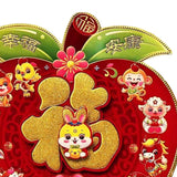 Maxbell Lunar New Year Chinese New Year Door Stickers Flocking Charms for Wedding B
