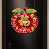 Maxbell Lunar New Year Chinese New Year Door Stickers Flocking Charms for Wedding B