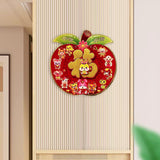 Maxbell Lunar New Year Chinese New Year Door Stickers Flocking Charms for Wedding B