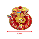 Maxbell Lunar New Year Chinese New Year Door Stickers Flocking Charms for Wedding C
