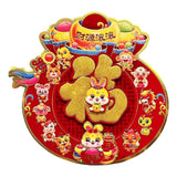 Maxbell Lunar New Year Chinese New Year Door Stickers Flocking Charms for Wedding C