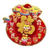 Maxbell Lunar New Year Chinese New Year Door Stickers Flocking Charms for Wedding C