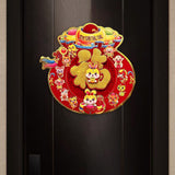 Maxbell Lunar New Year Chinese New Year Door Stickers Flocking Charms for Wedding C
