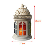 Maxbell Retro Style Candle Lantern Candle Holder for Wedding Indoor Outdoor Yard White