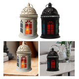Maxbell Retro Style Candle Lantern Candle Holder for Wedding Indoor Outdoor Yard White