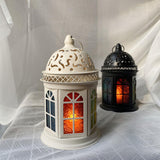 Maxbell Retro Style Candle Lantern Candle Holder for Wedding Indoor Outdoor Yard White