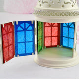 Maxbell Retro Style Candle Lantern Candle Holder for Wedding Indoor Outdoor Yard White