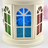 Maxbell Retro Style Candle Lantern Candle Holder for Wedding Indoor Outdoor Yard White