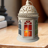 Maxbell Retro Style Candle Lantern Candle Holder for Wedding Indoor Outdoor Yard White
