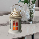 Maxbell Retro Style Candle Lantern Candle Holder for Wedding Indoor Outdoor Yard White
