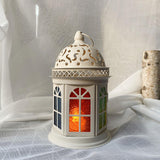 Maxbell Retro Style Candle Lantern Candle Holder for Wedding Indoor Outdoor Yard White