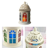 Maxbell Retro Style Candle Lantern Candle Holder for Wedding Indoor Outdoor Yard White
