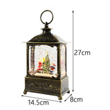 Maxbell Glittering Christmas Music Box Lantern Rotating for Indoor Home Decoration Santa Claus
